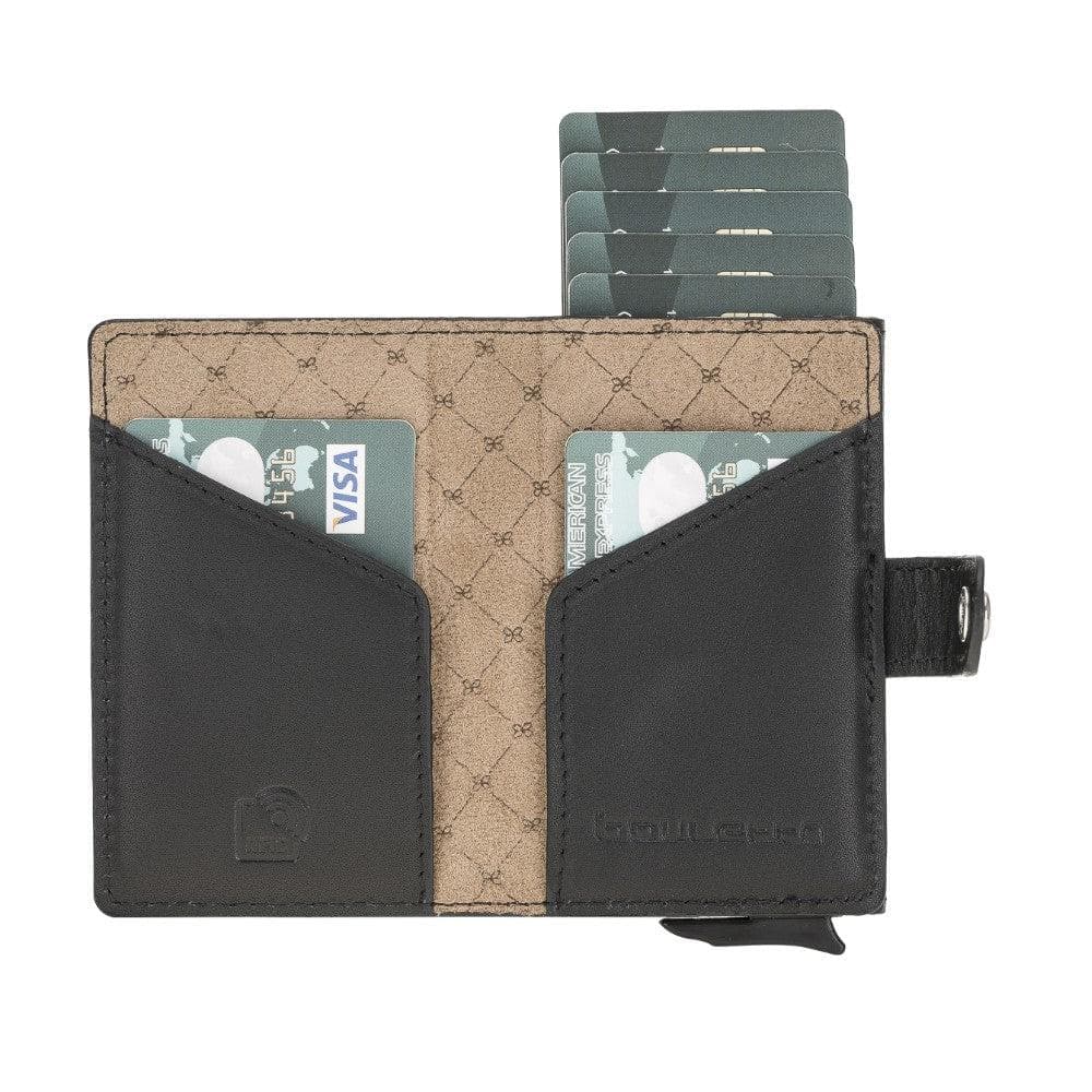 Terry Leather Coin Mechanical Card Holder