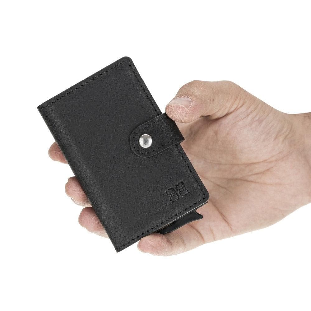 Terry Leather Coin Mechanical Card Holder