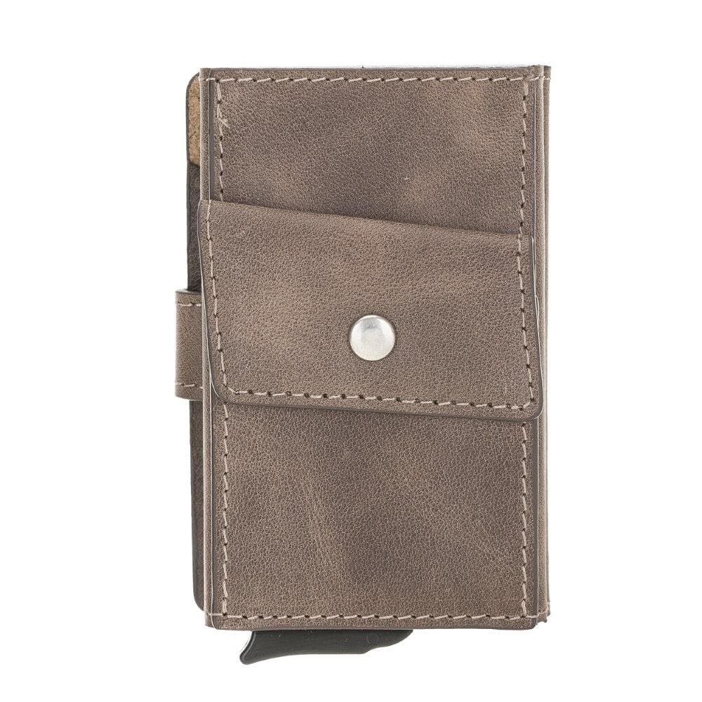 Terry Leather Coin Mechanical Card Holder