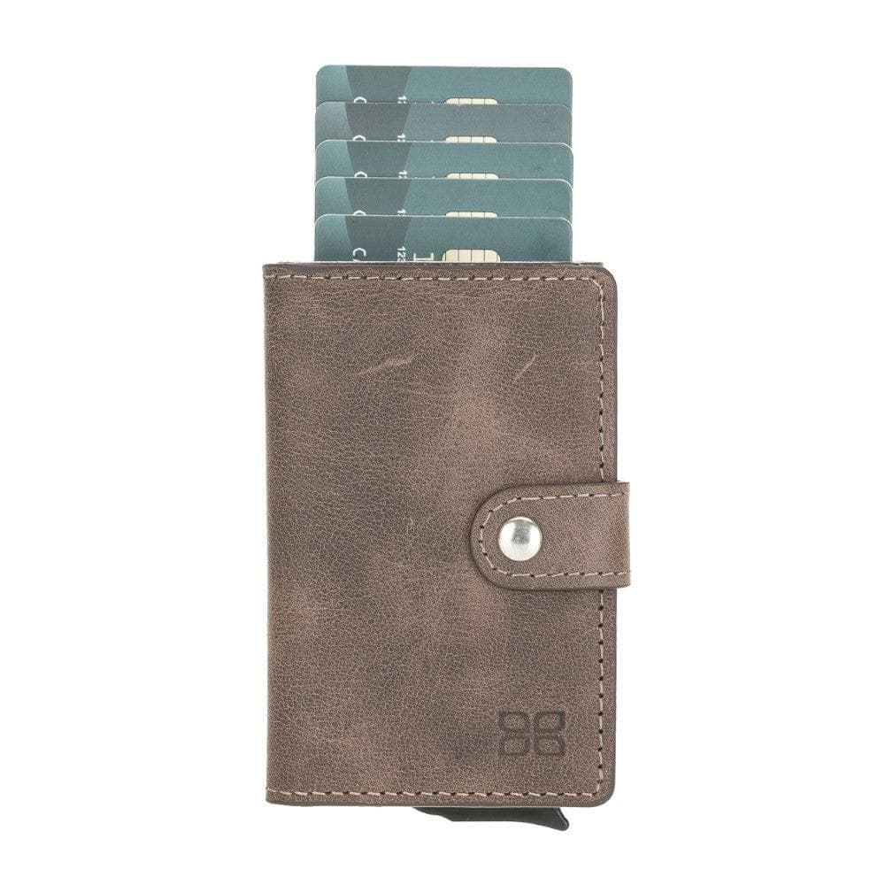 Terry Leather Coin Mechanical Card Holder