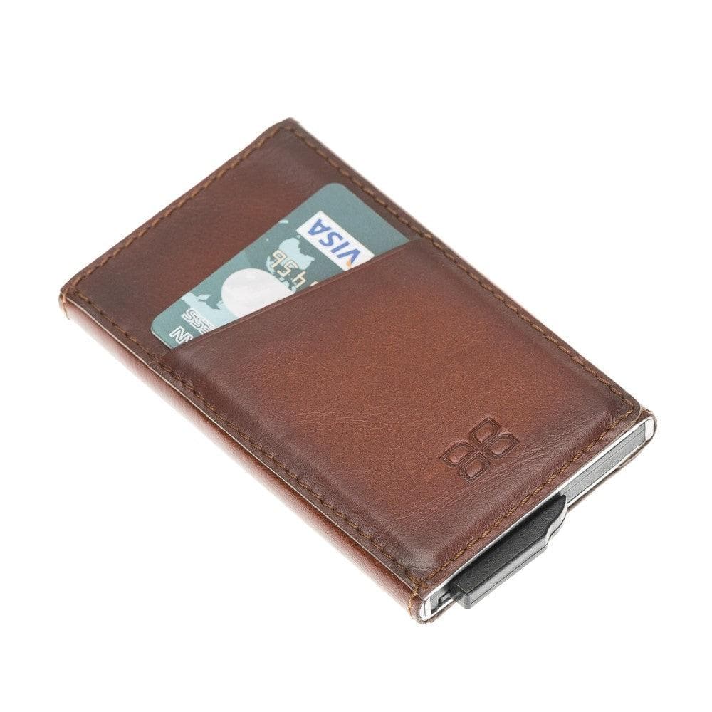 Torres Genuine Leather Mechanical Card Holder