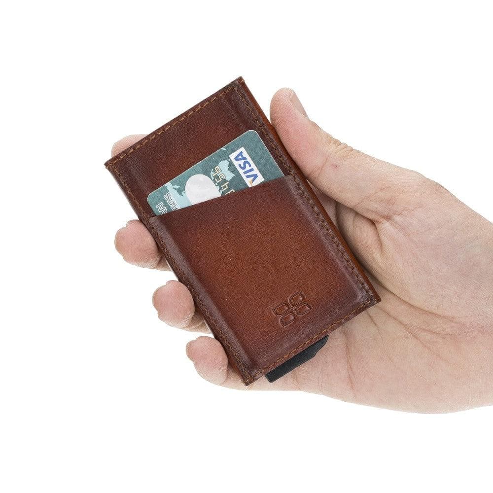 Torres Genuine Leather Mechanical Card Holder
