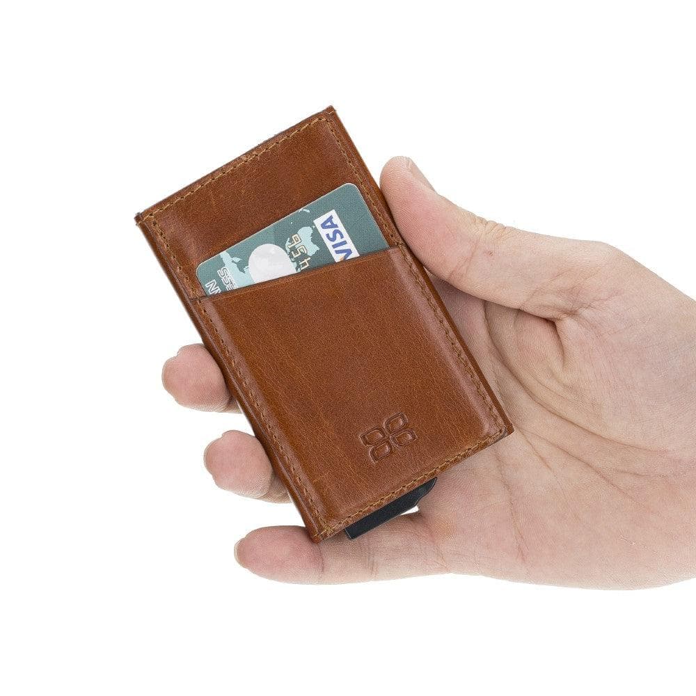 Torres Genuine Leather Mechanical Card Holder