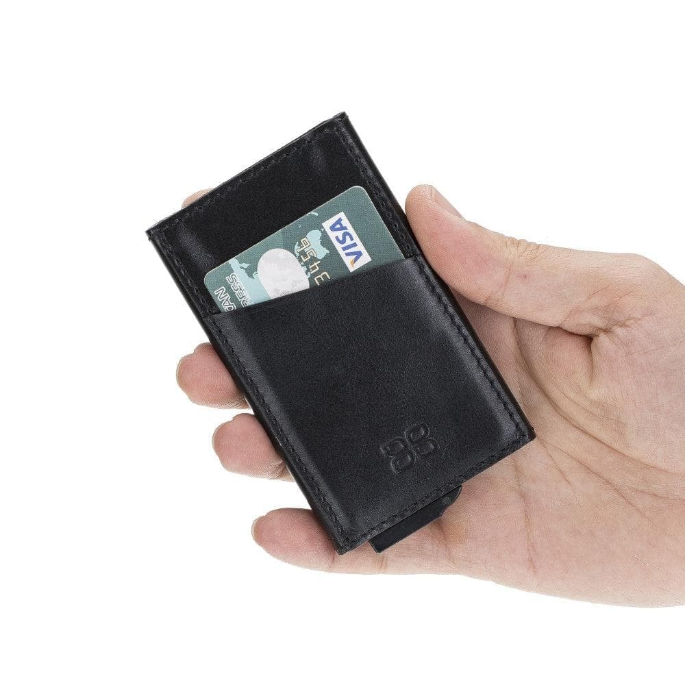Torres Genuine Leather Mechanical Card Holder