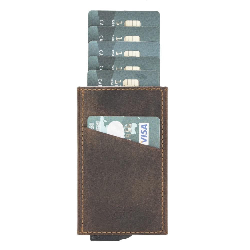 Torres Genuine Leather Mechanical Card Holder