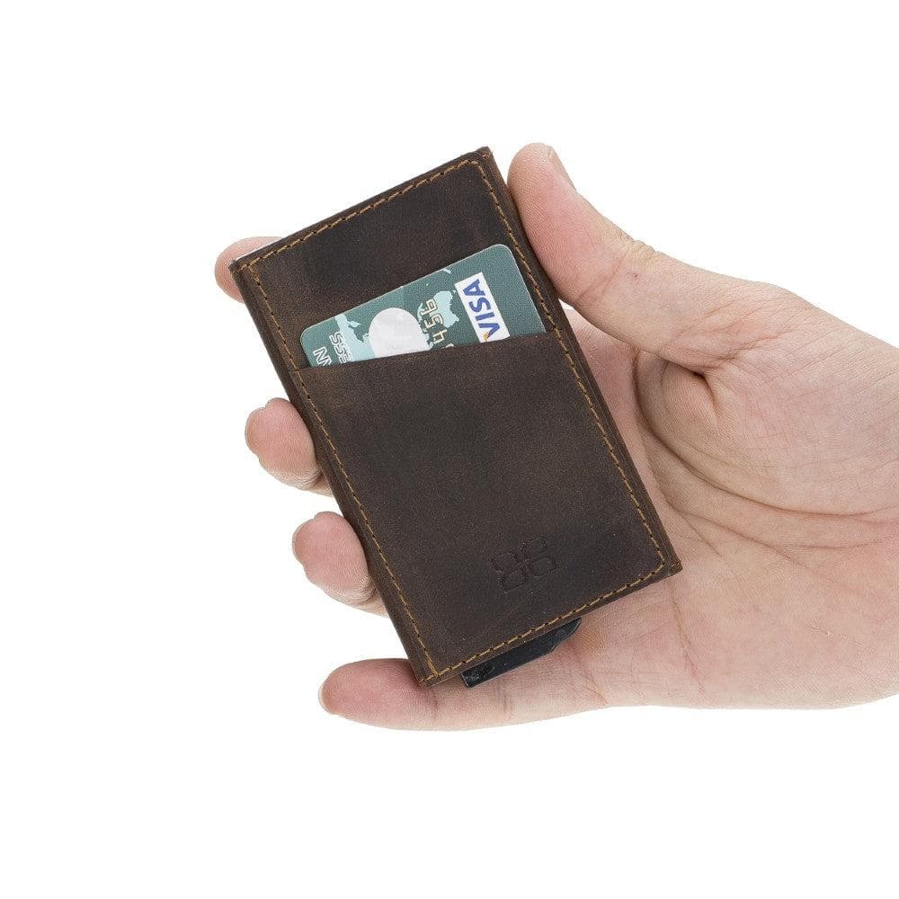 Torres Genuine Leather Mechanical Card Holder