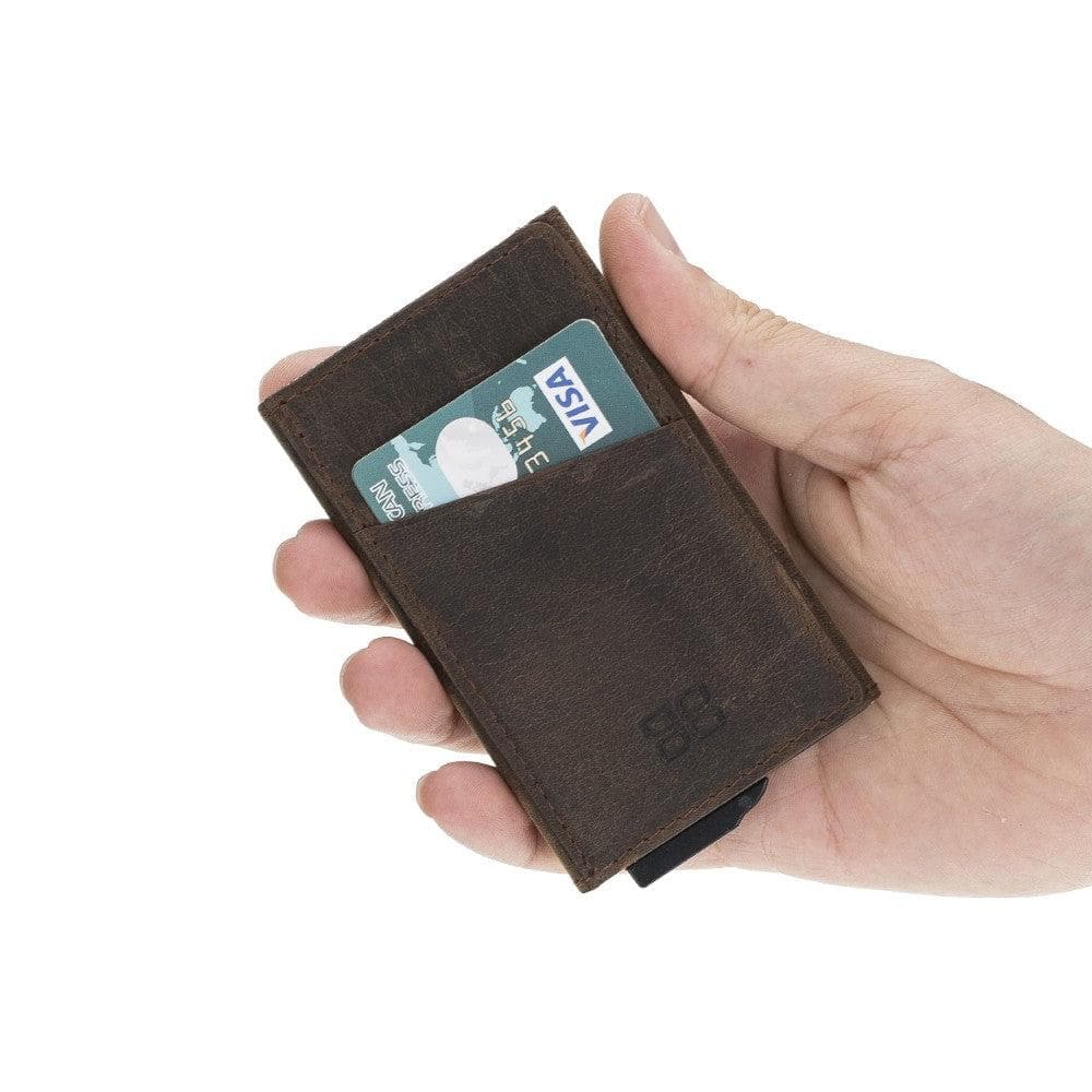 Torres Genuine Leather Mechanical Card Holder