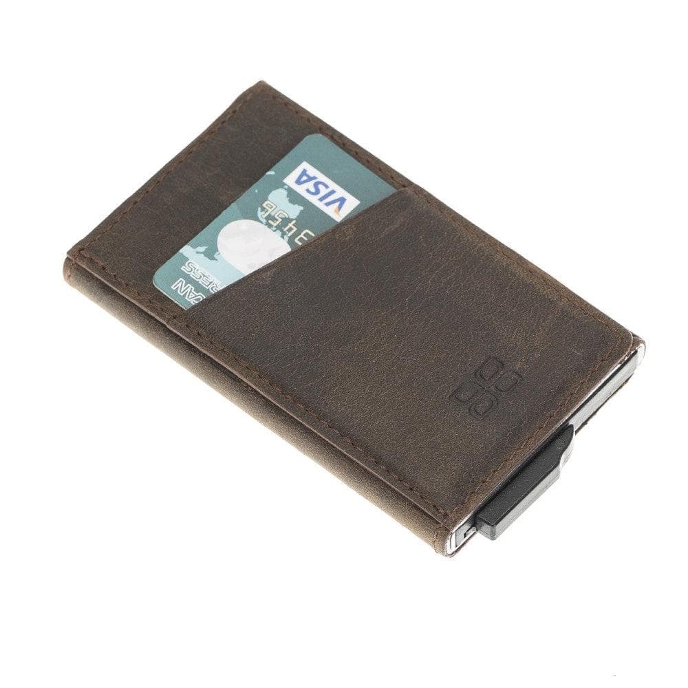 Torres Genuine Leather Mechanical Card Holder