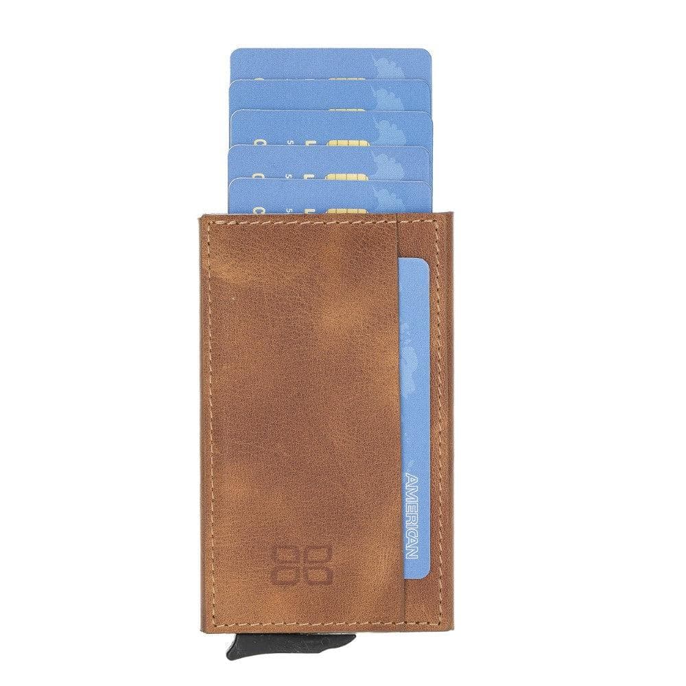 Torres Genuine Leather Mechanical Card Holder