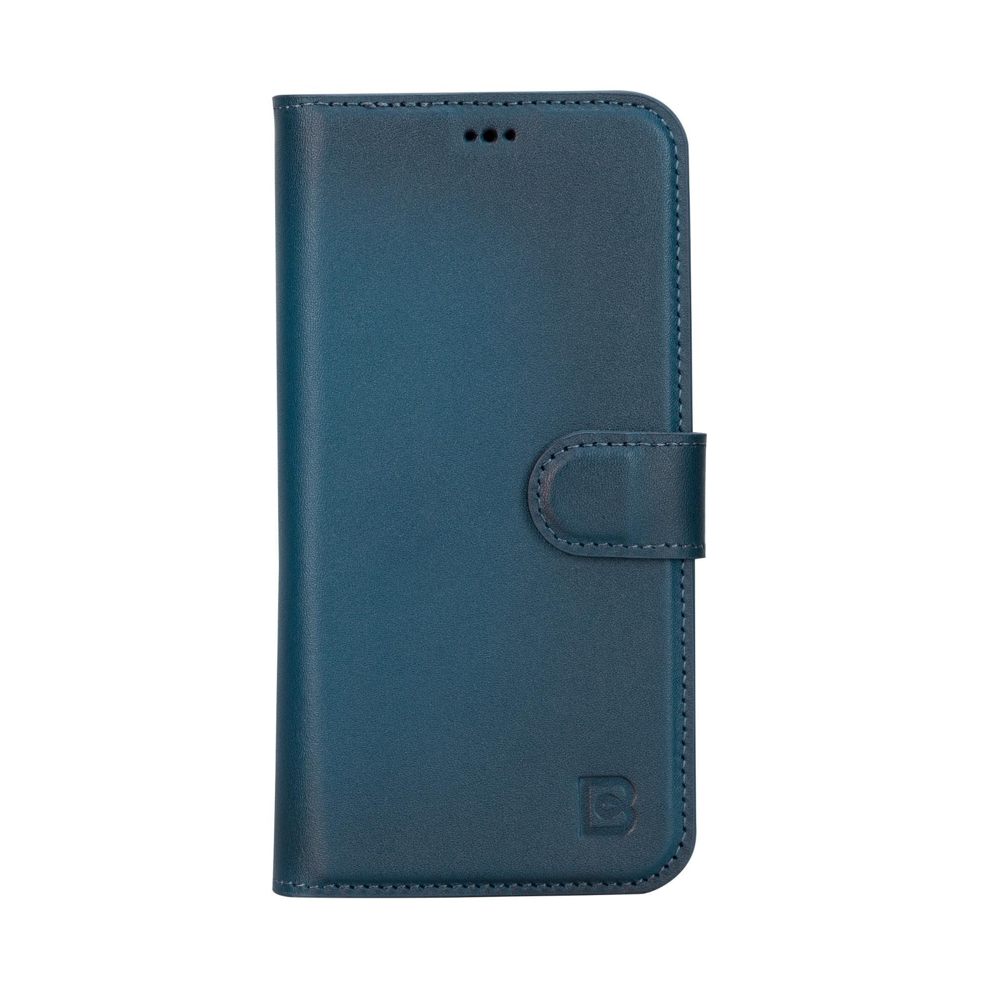 Étui portefeuille amovible en cuir véritable pour iPhone 15 Pro (6,1")