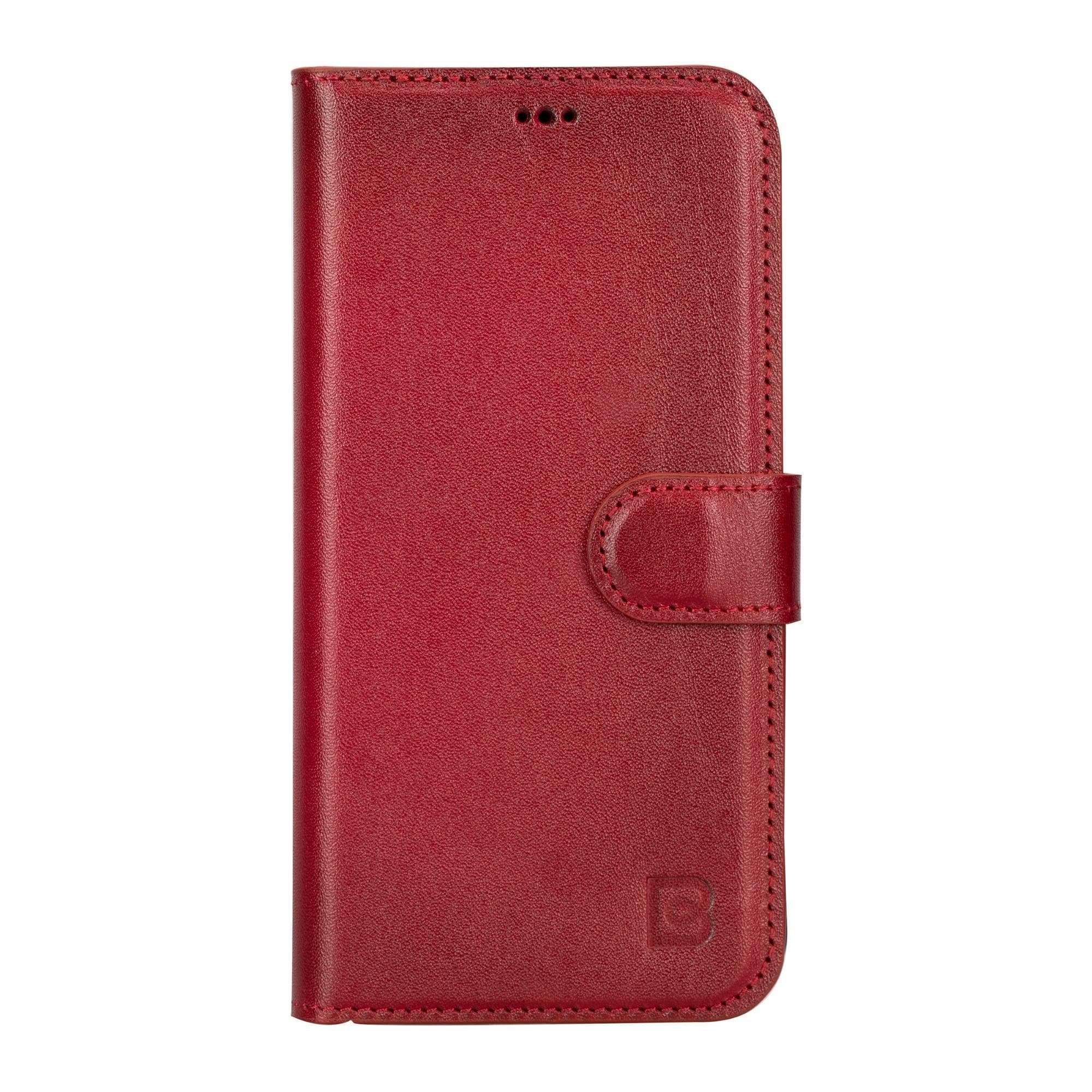 Étui portefeuille amovible en cuir véritable pour iPhone 15 Pro (6,1")