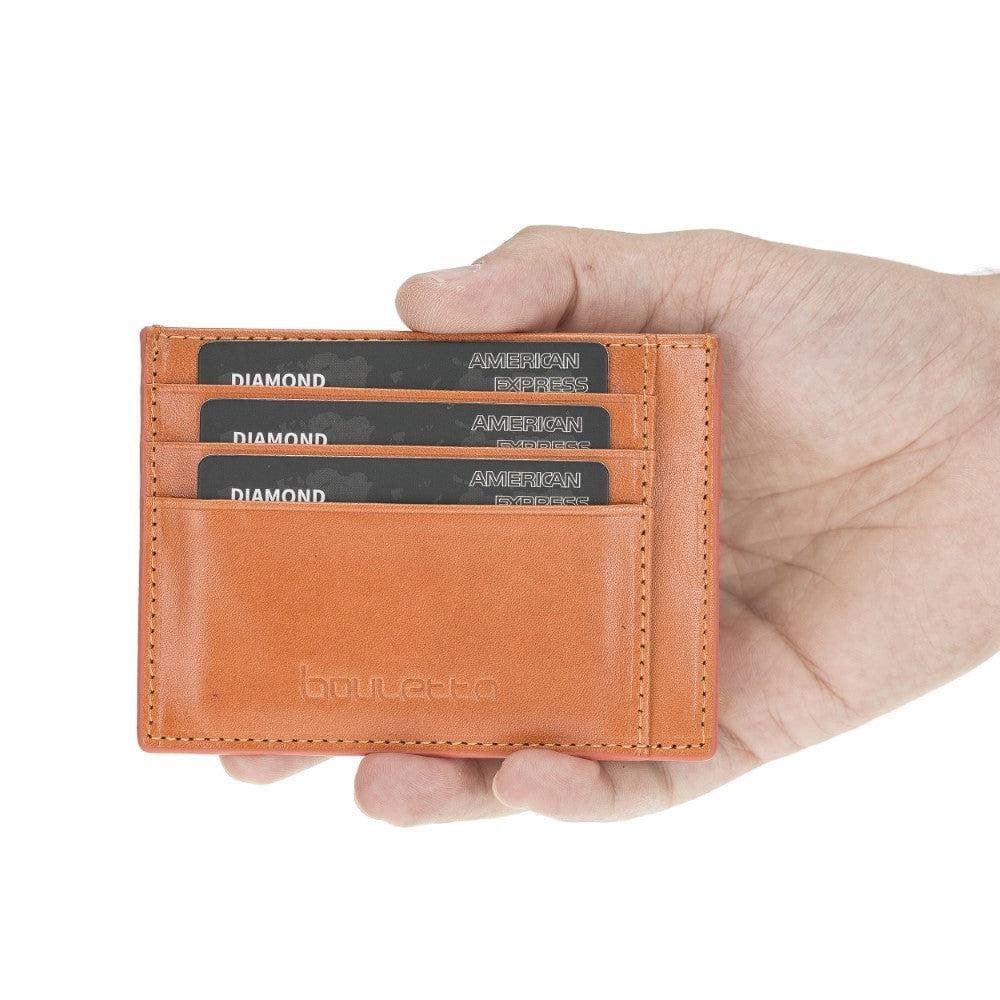 Porte-cartes minimaliste en cuir véritable pour homme et femme