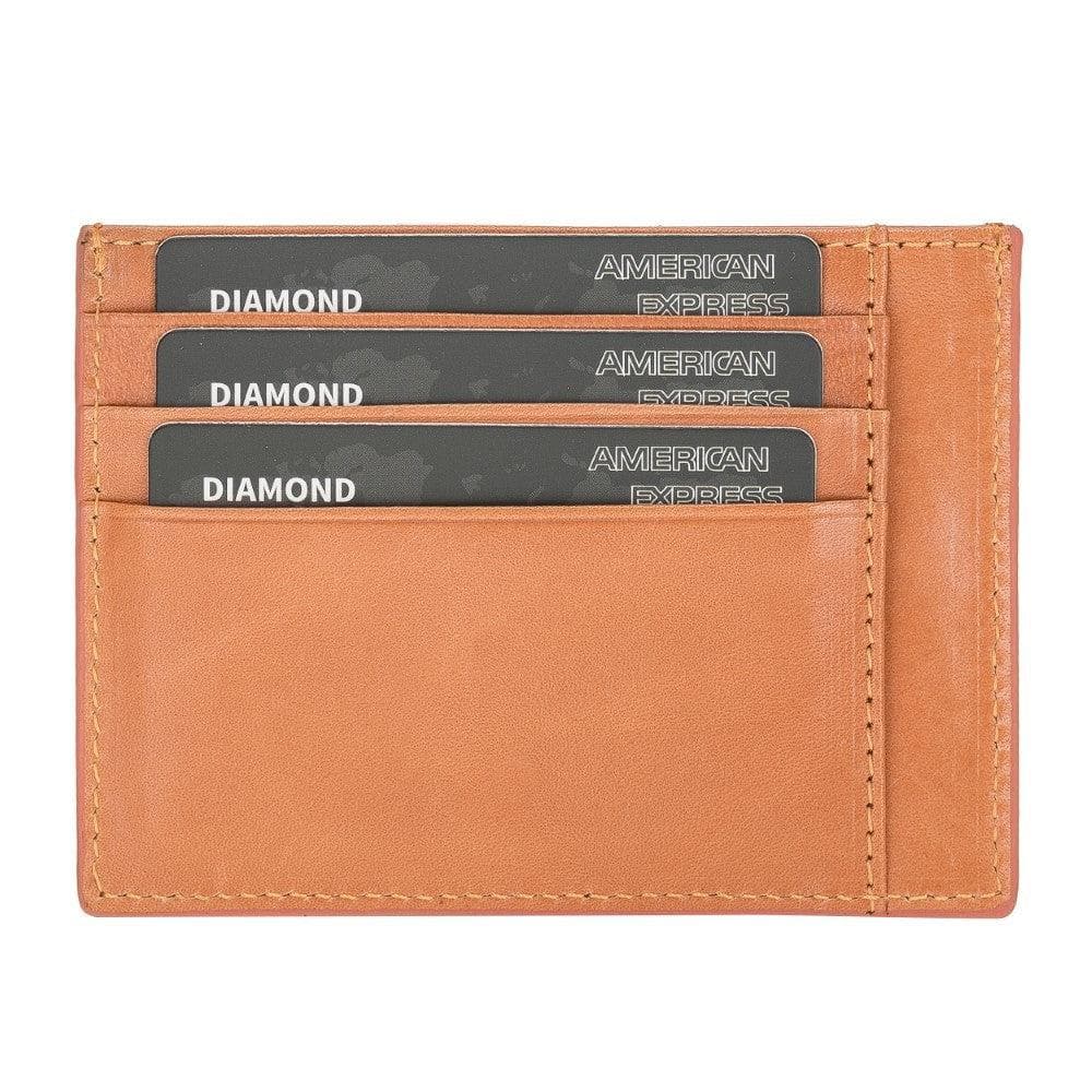 Porte-cartes minimaliste en cuir véritable pour homme et femme