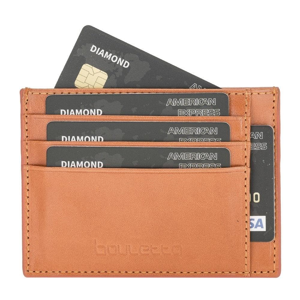 Porte-cartes minimaliste en cuir véritable pour homme et femme