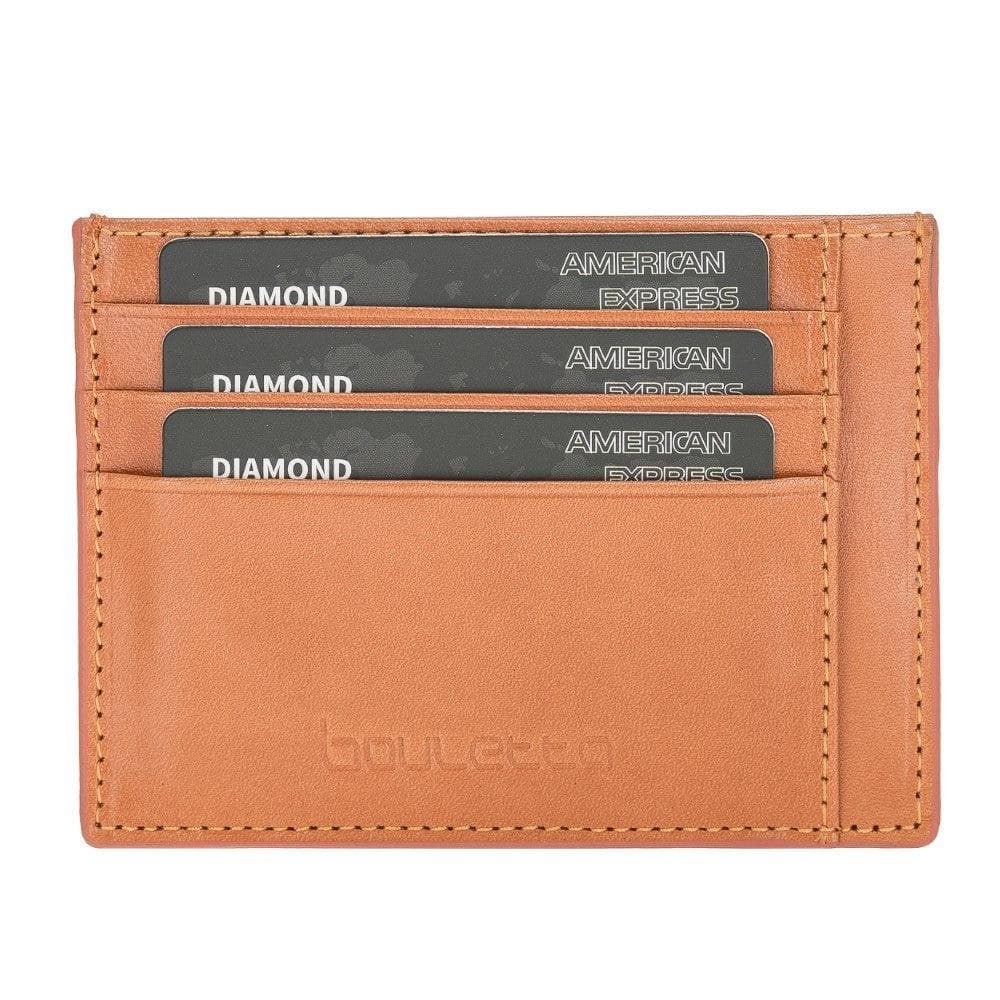 Porte-cartes minimaliste en cuir véritable pour homme et femme