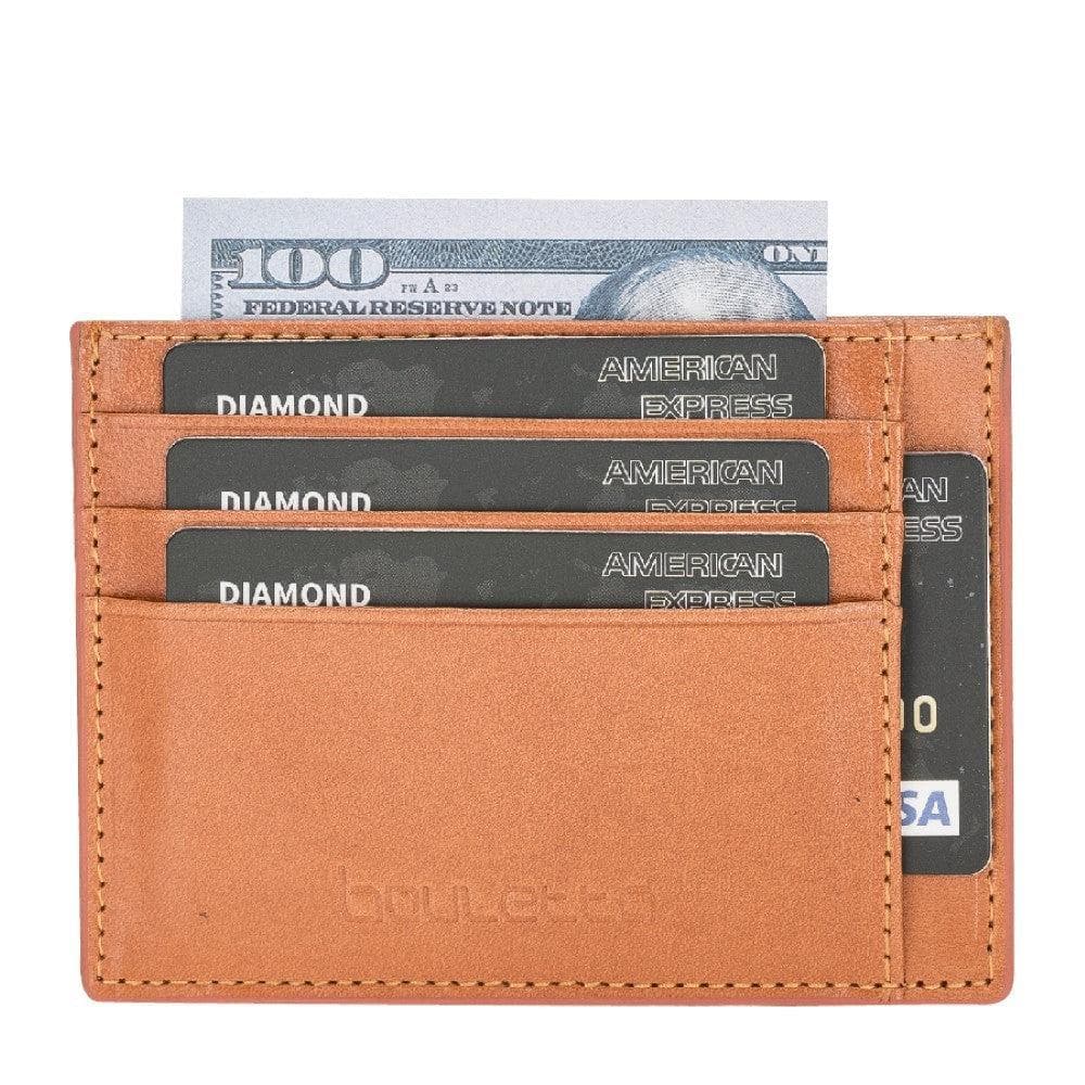 Porte-cartes minimaliste en cuir véritable pour homme et femme