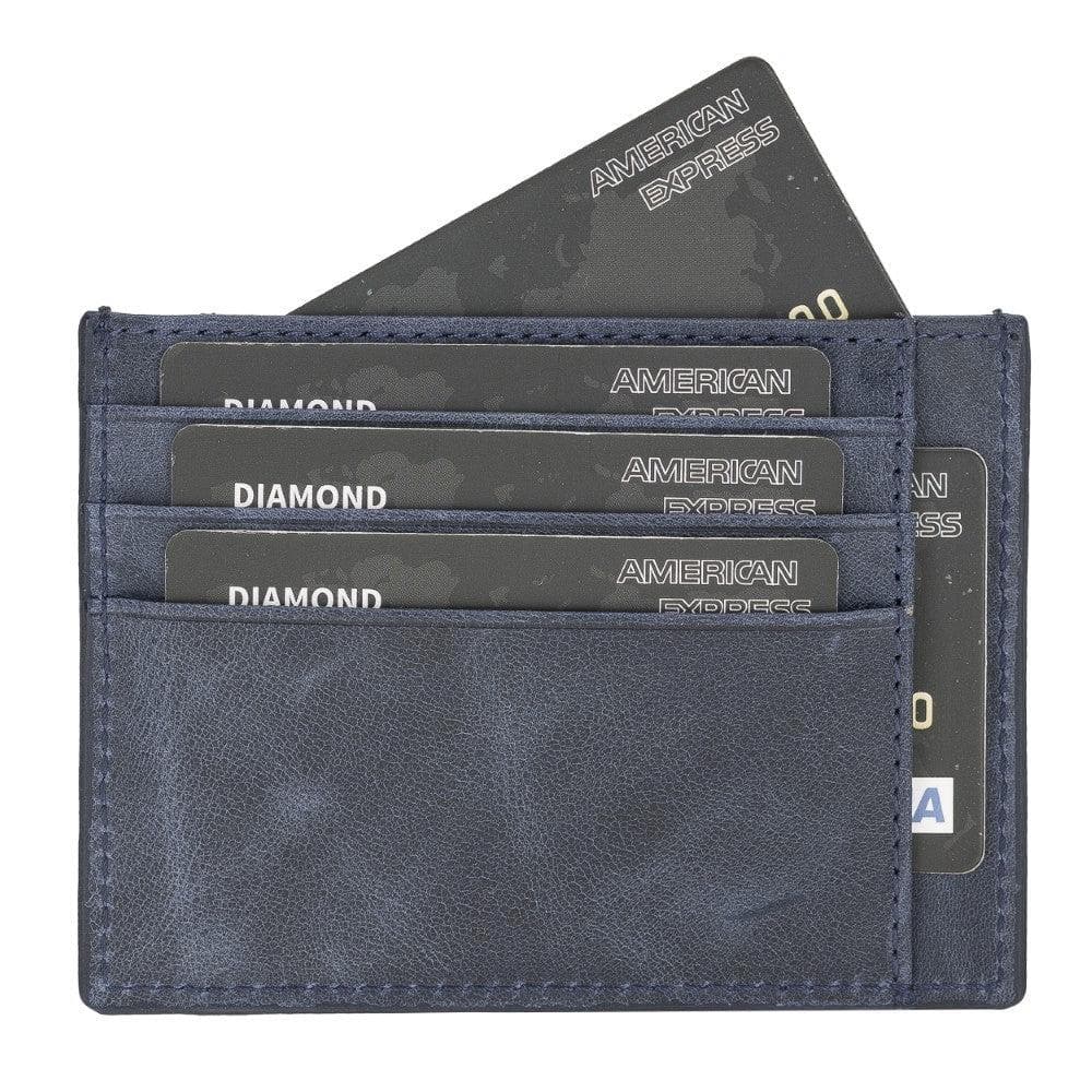 Porte-cartes minimaliste en cuir véritable pour homme et femme