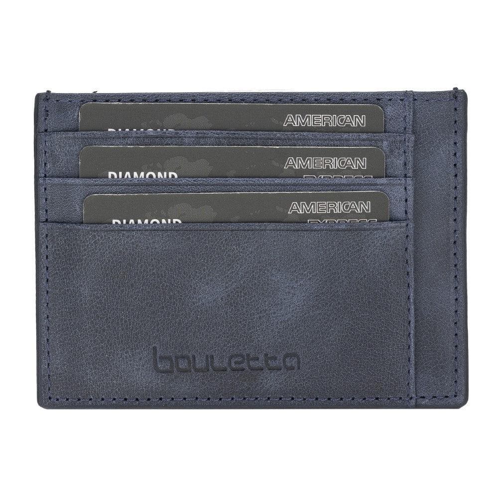 Porte-cartes minimaliste en cuir véritable pour homme et femme