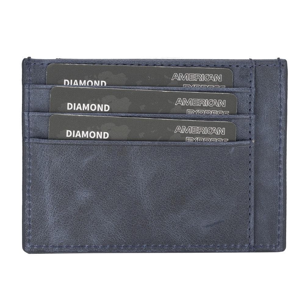 Porte-cartes minimaliste en cuir véritable pour homme et femme