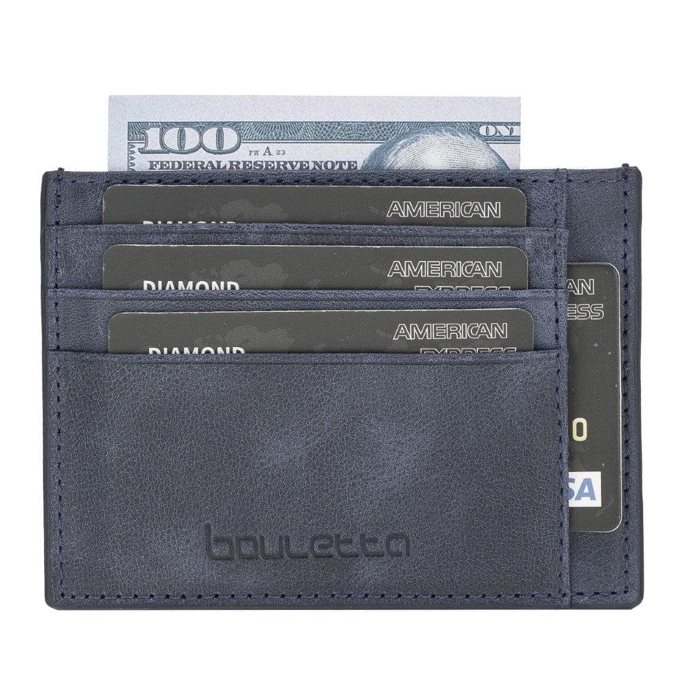 Porte-cartes minimaliste en cuir véritable pour homme et femme