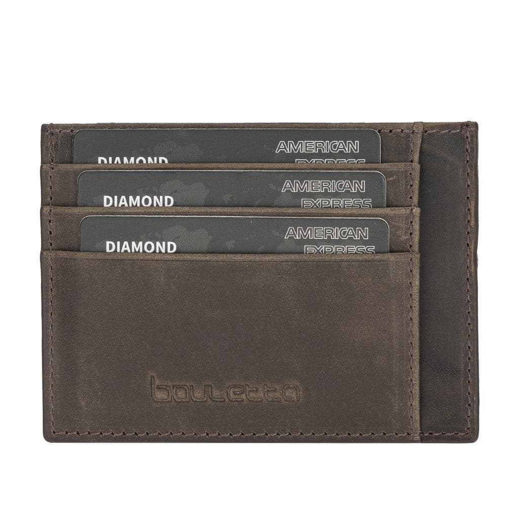 Porte-cartes minimaliste en cuir véritable pour homme et femme