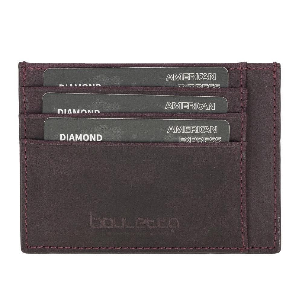 Porte-cartes minimaliste en cuir véritable pour homme et femme