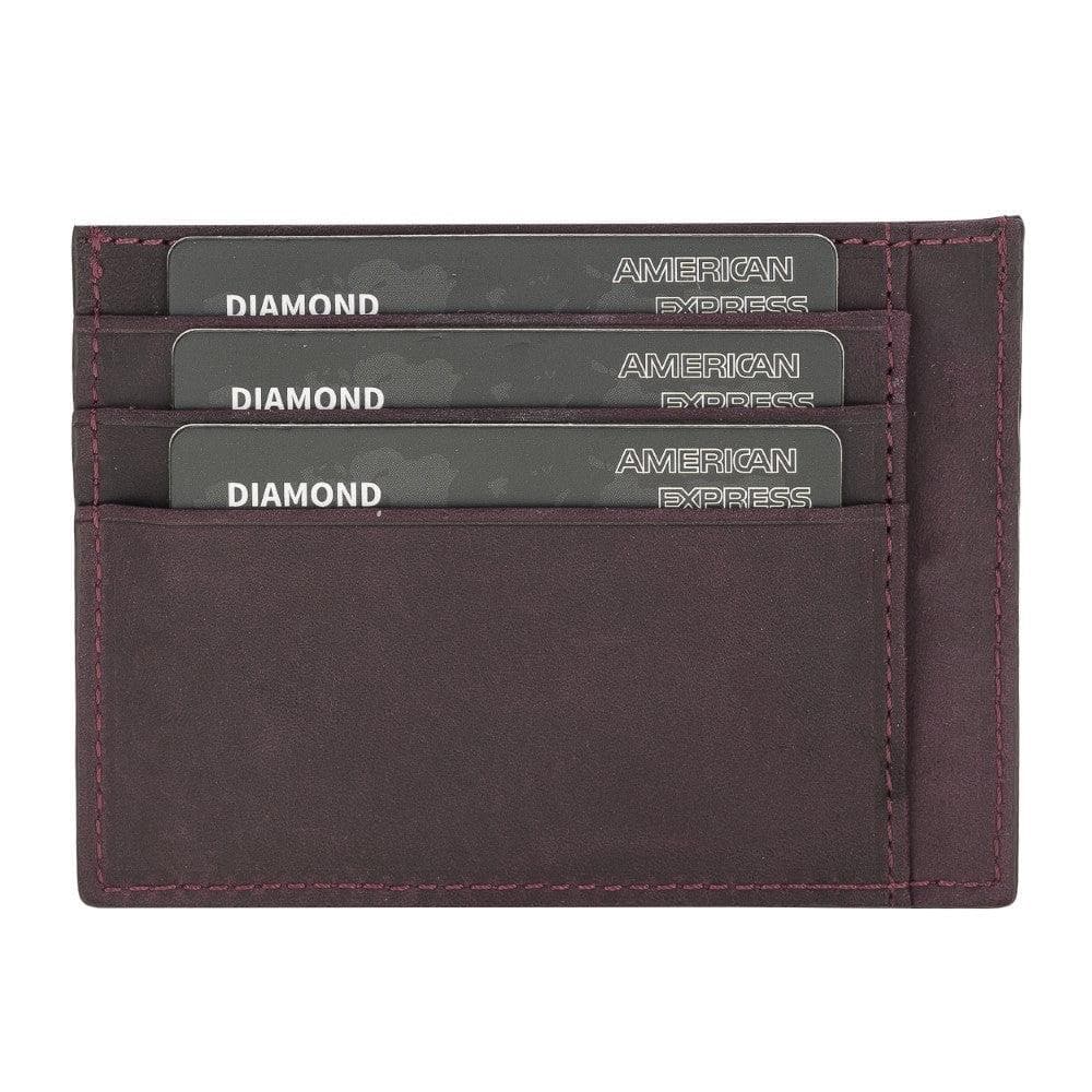 Porte-cartes minimaliste en cuir véritable pour homme et femme