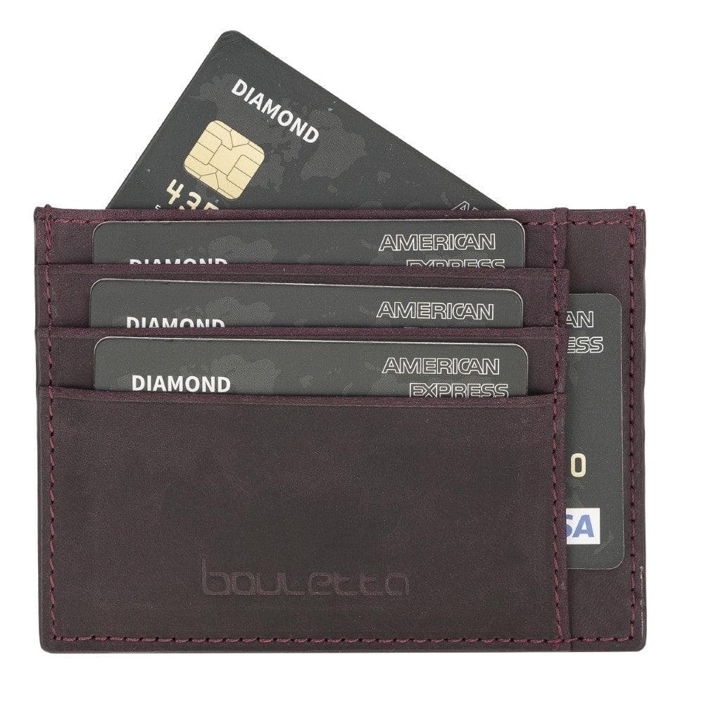 Porte-cartes minimaliste en cuir véritable pour homme et femme