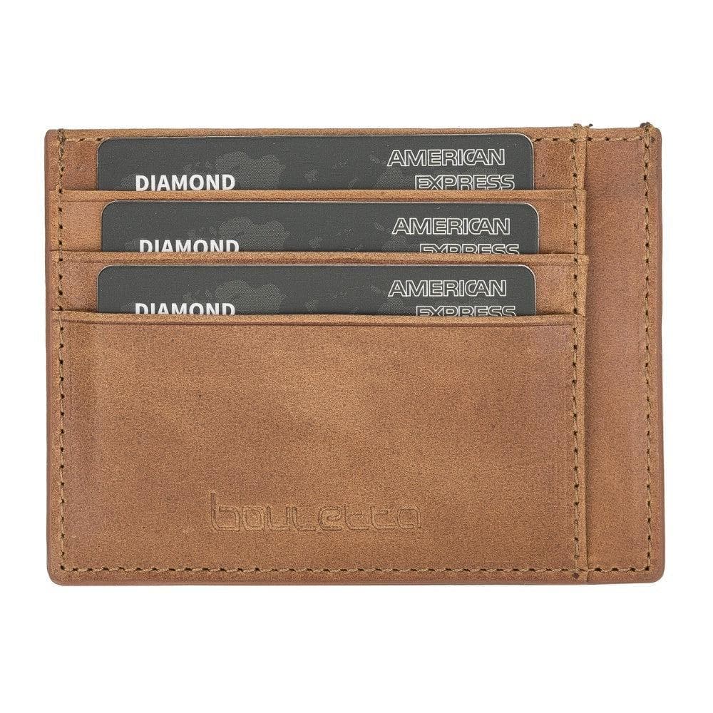 Porte-cartes minimaliste en cuir véritable pour homme et femme