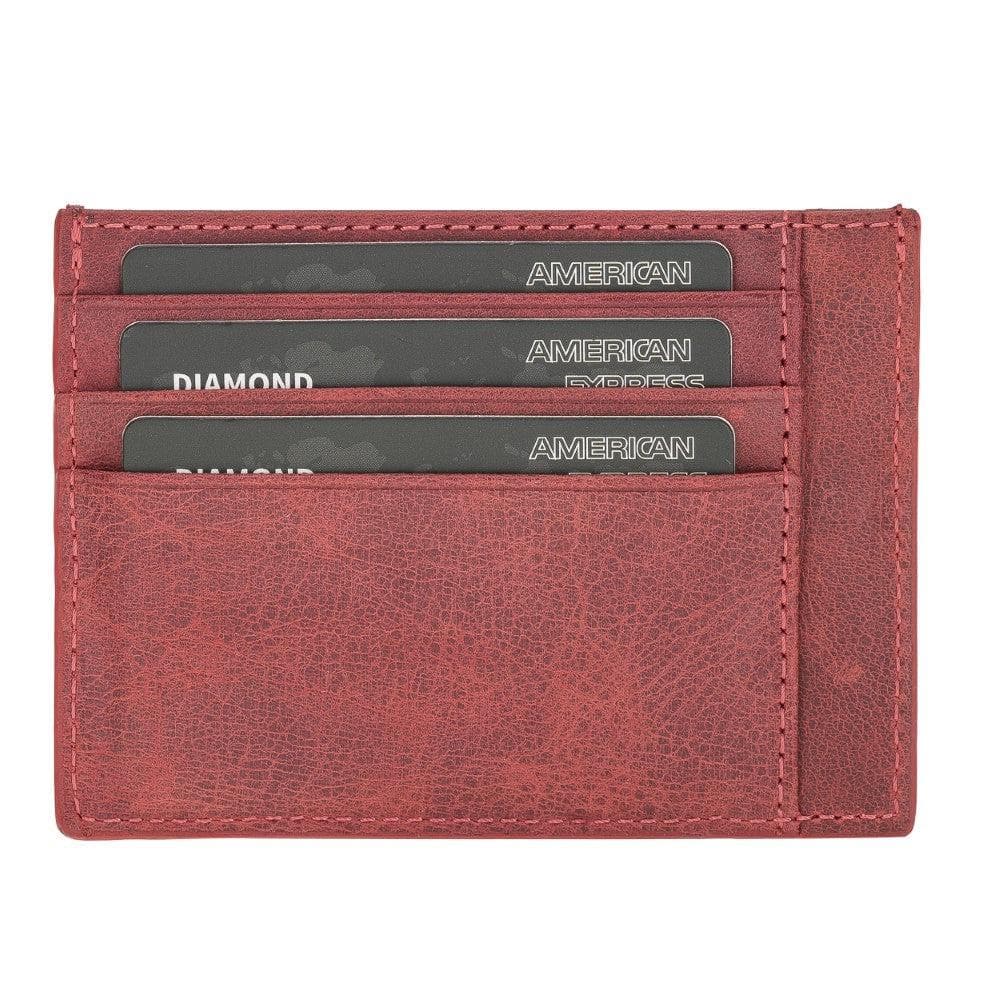 Porte-cartes minimaliste en cuir véritable pour homme et femme