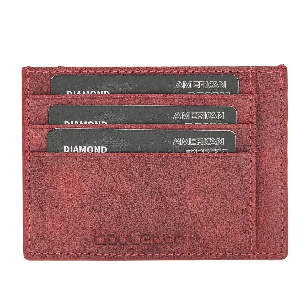 Porte-cartes minimaliste en cuir véritable pour homme et femme
