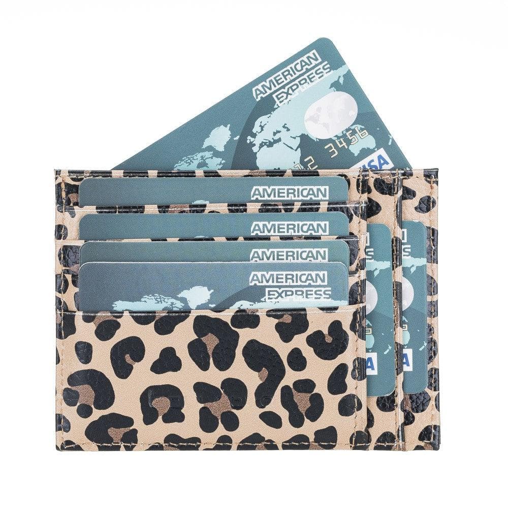 Porte-cartes zippé en cuir véritable