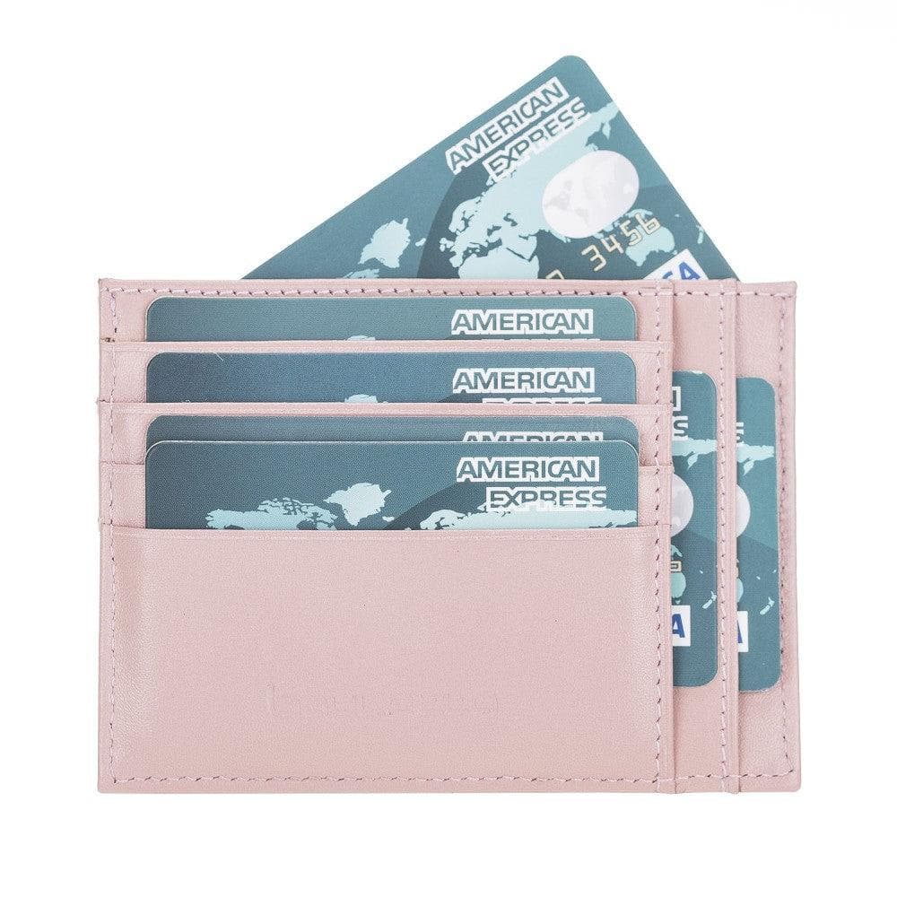 Porte-cartes zippé en cuir véritable