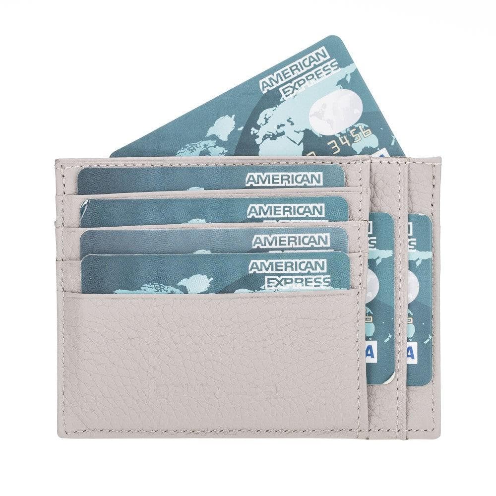 Porte-cartes zippé en cuir véritable