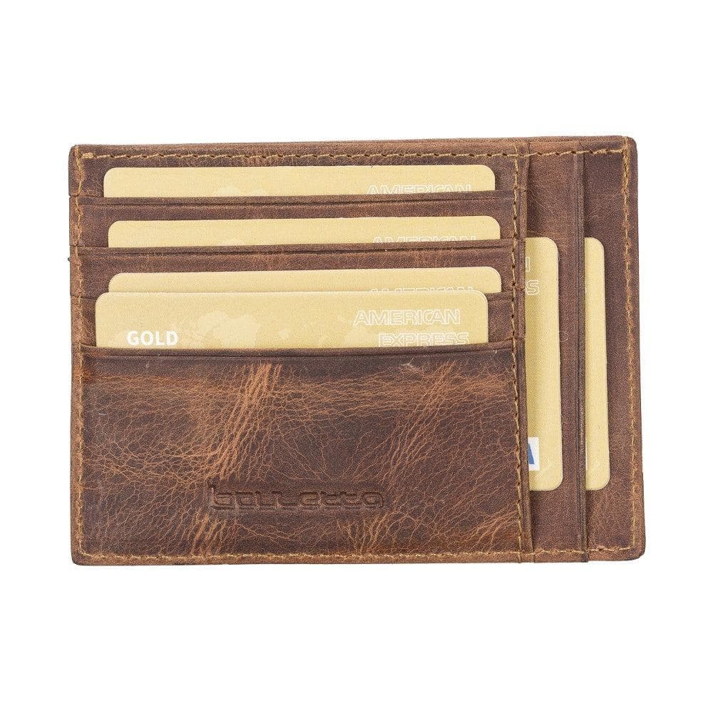 Porte-cartes zippé en cuir véritable
