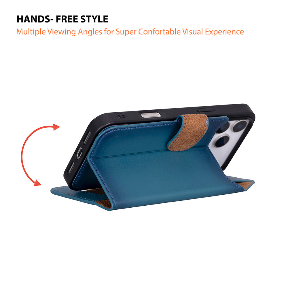 Étui portefeuille en cuir pour iPhone 17 Pro (6.3")