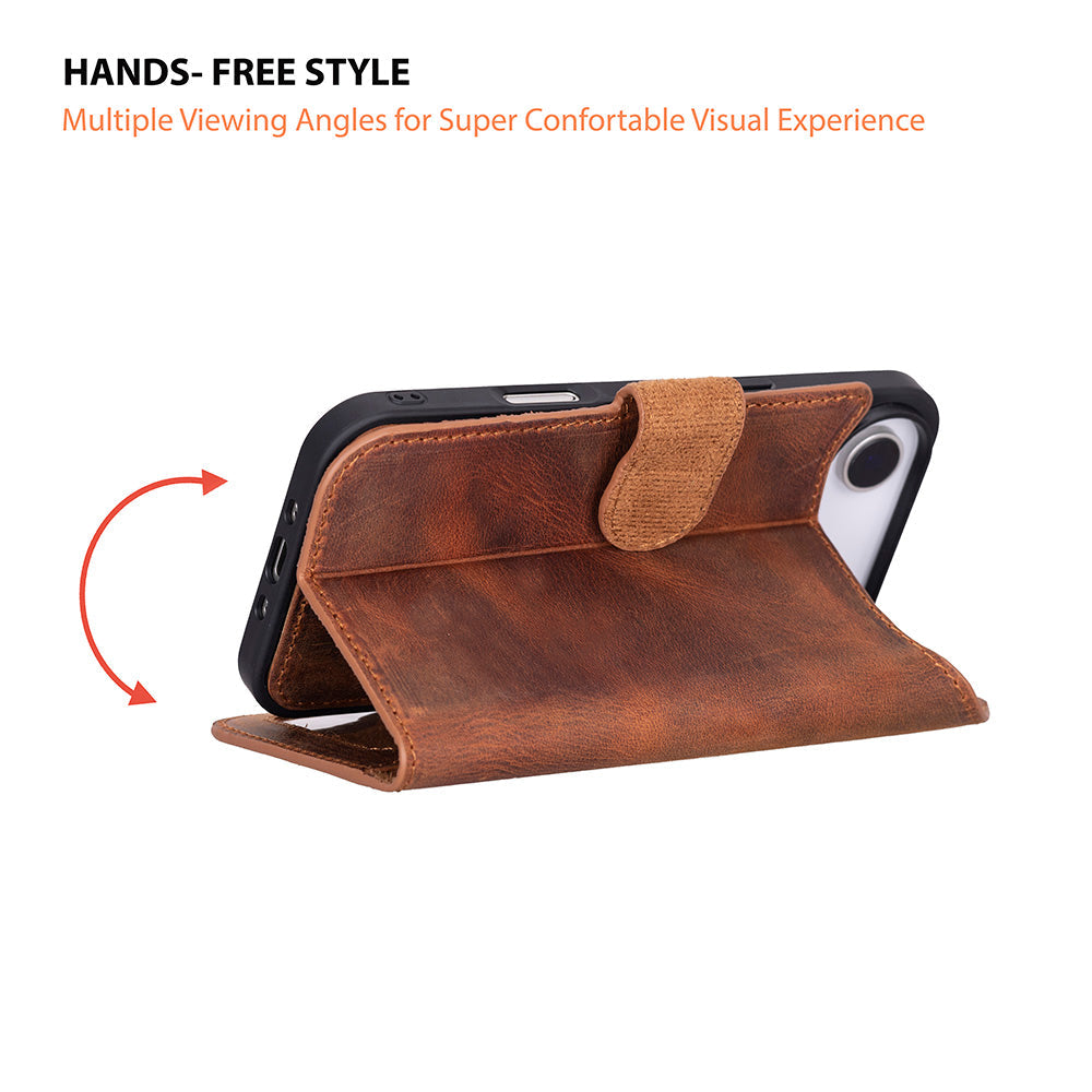 Étui portefeuille en cuir pour iPhone 17 Air (6.5")