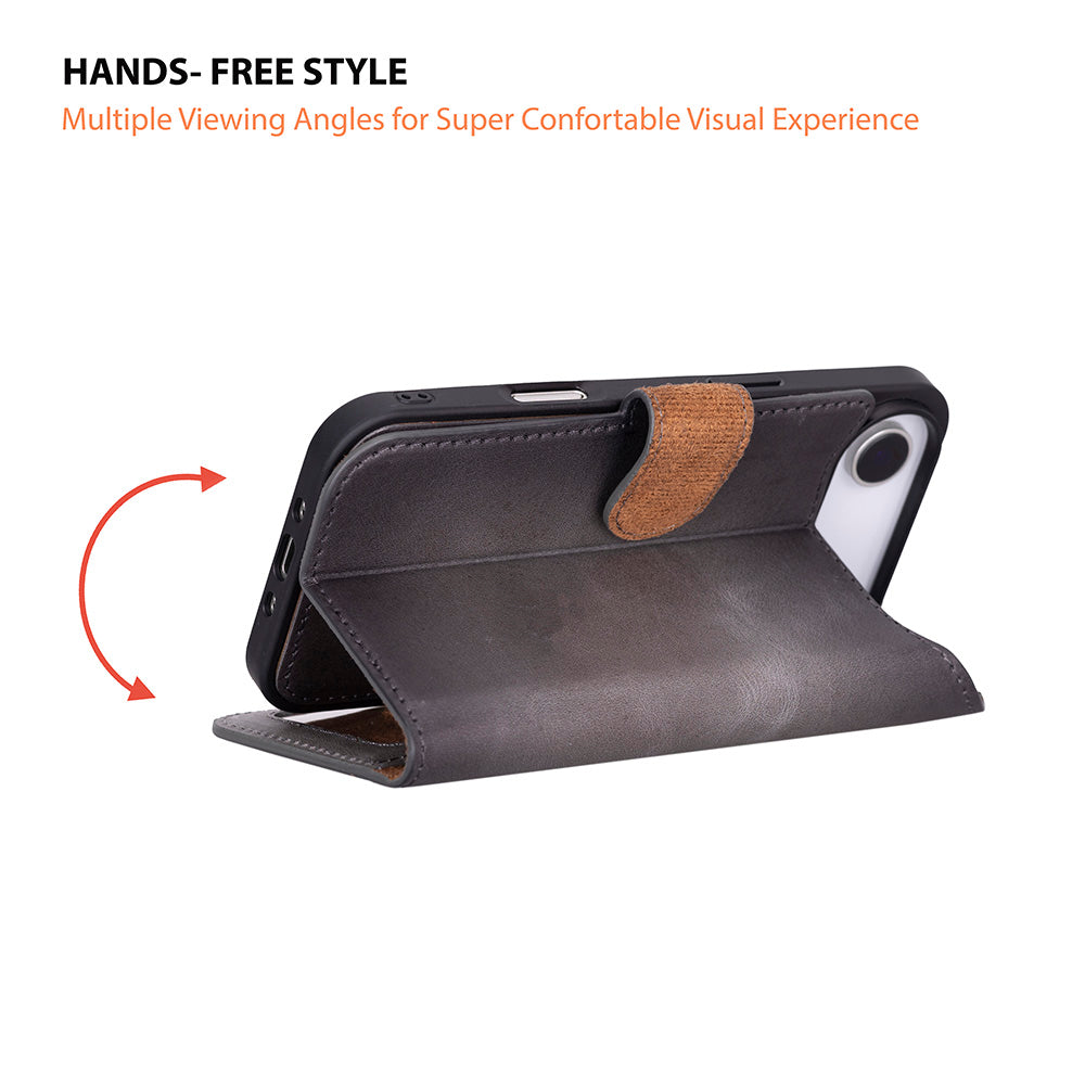 Étui portefeuille en cuir pour iPhone 17 Air (6.5")