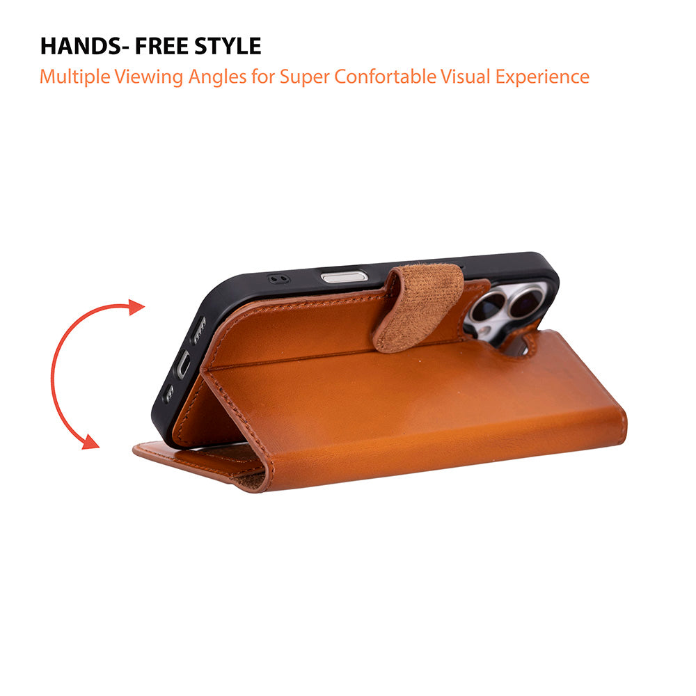 iPhone 17 (6.3") Leder-Brieftaschenhülle