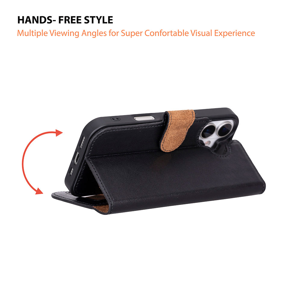 iPhone 17 (6.3") Leder-Brieftaschenhülle