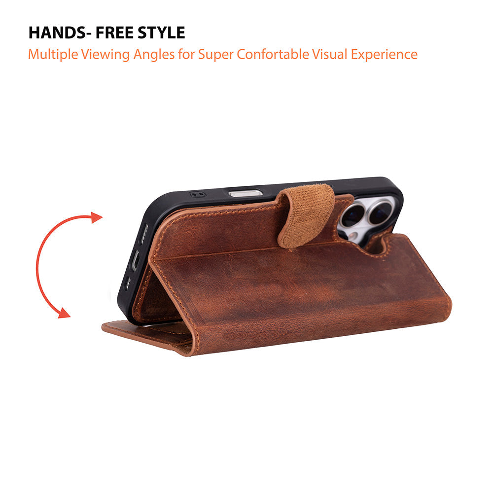 iPhone 17 (6.3") Leder-Brieftaschenhülle