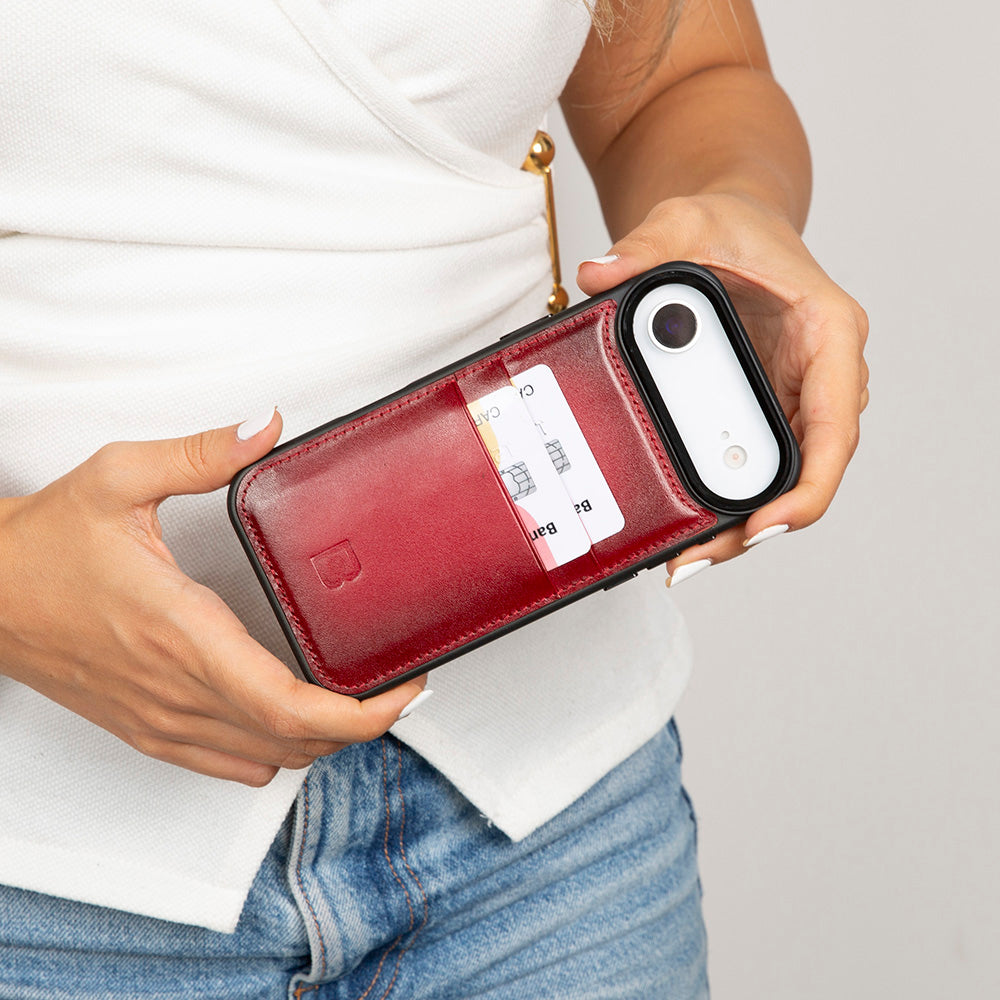 Étui en cuir avec porte-cartes pour iPhone 17 Air (6.5")