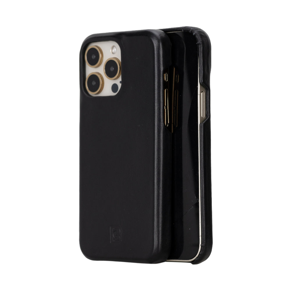 F360 genuine leather case for iPhone 16 Pro Max with MagSafe and raised edge protection