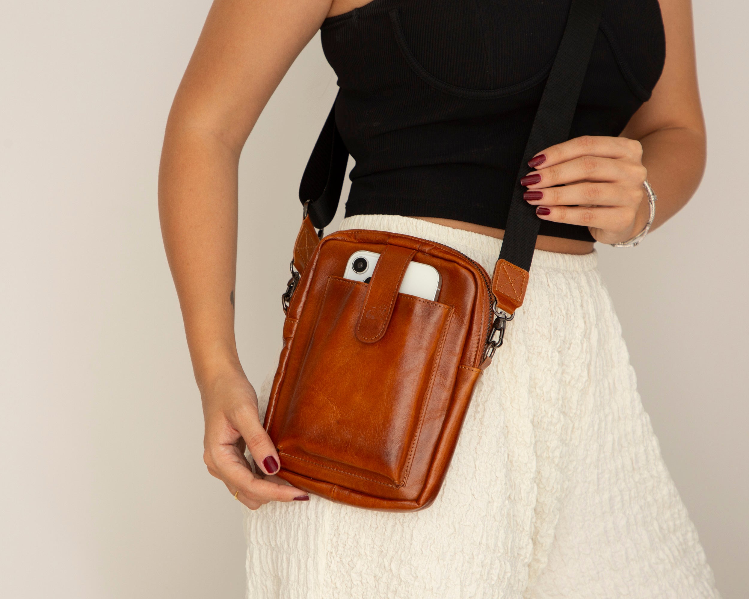 Sac bandoulière en cuir Pisa
