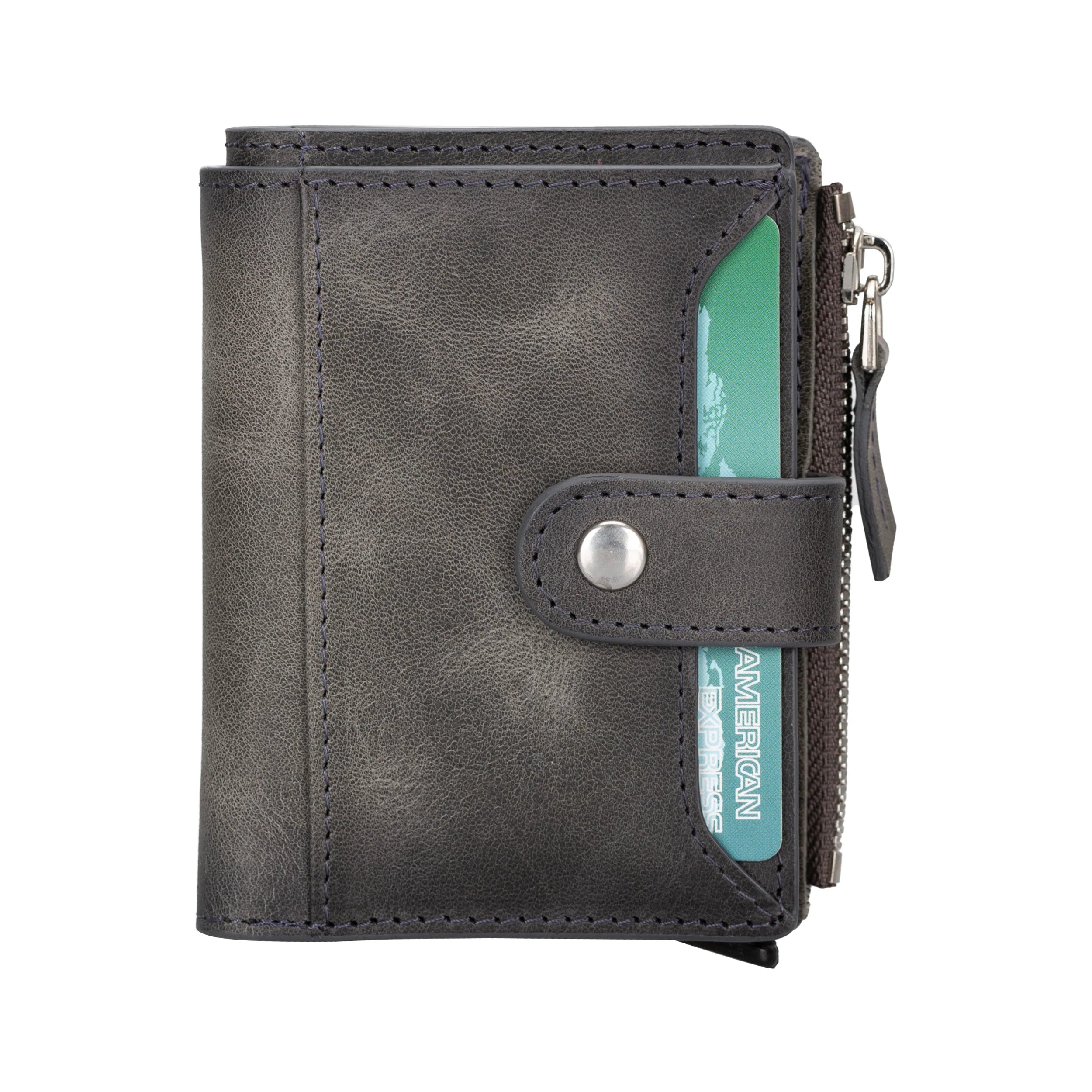 Annecy Leather Zip Card Holder