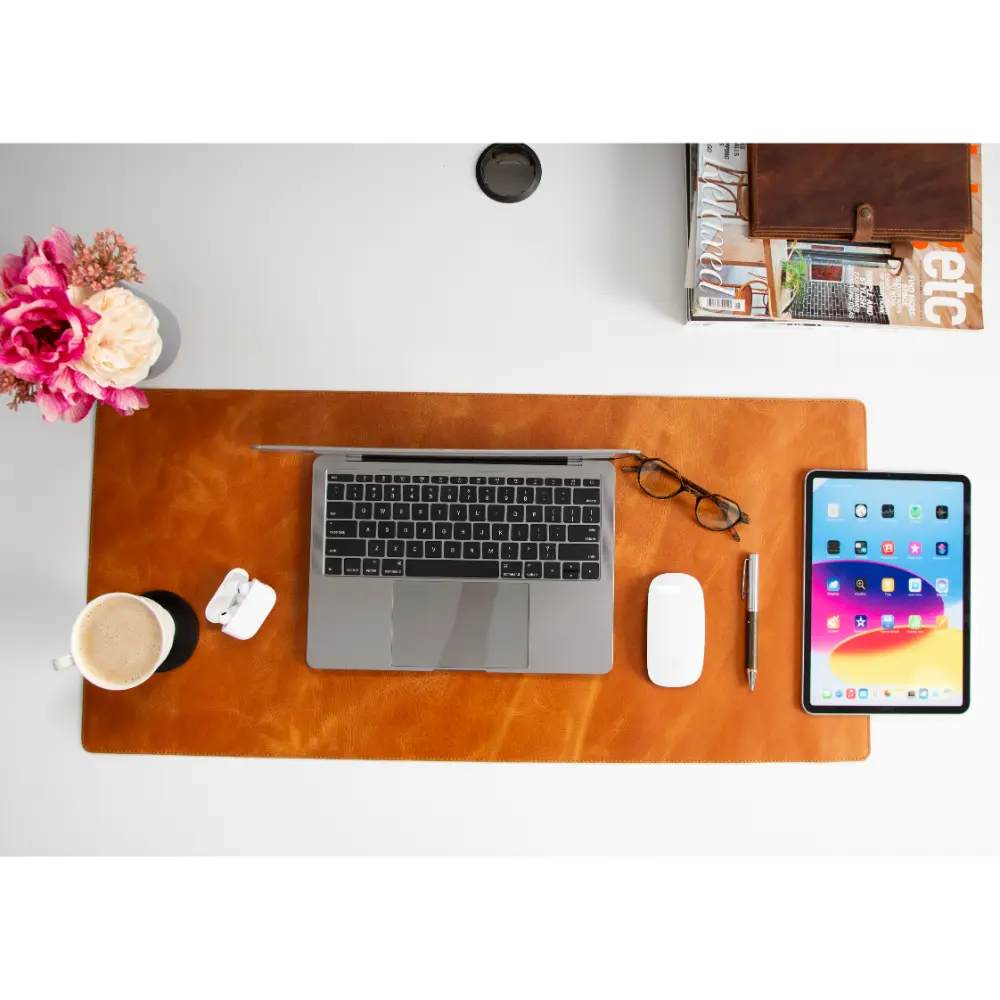 Leather Natural Desk Mat (37 cm x 80 cm)