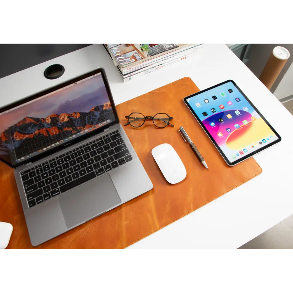 Leather Natural Desk Mat (37 cm x 80 cm)