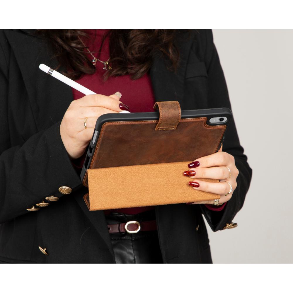 Premium leather case with pen holder for iPad Mini (2024)