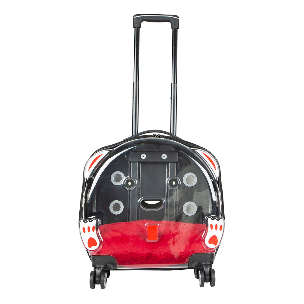Portable pet carrier with waterproof exterior, ventilation, and soft padding