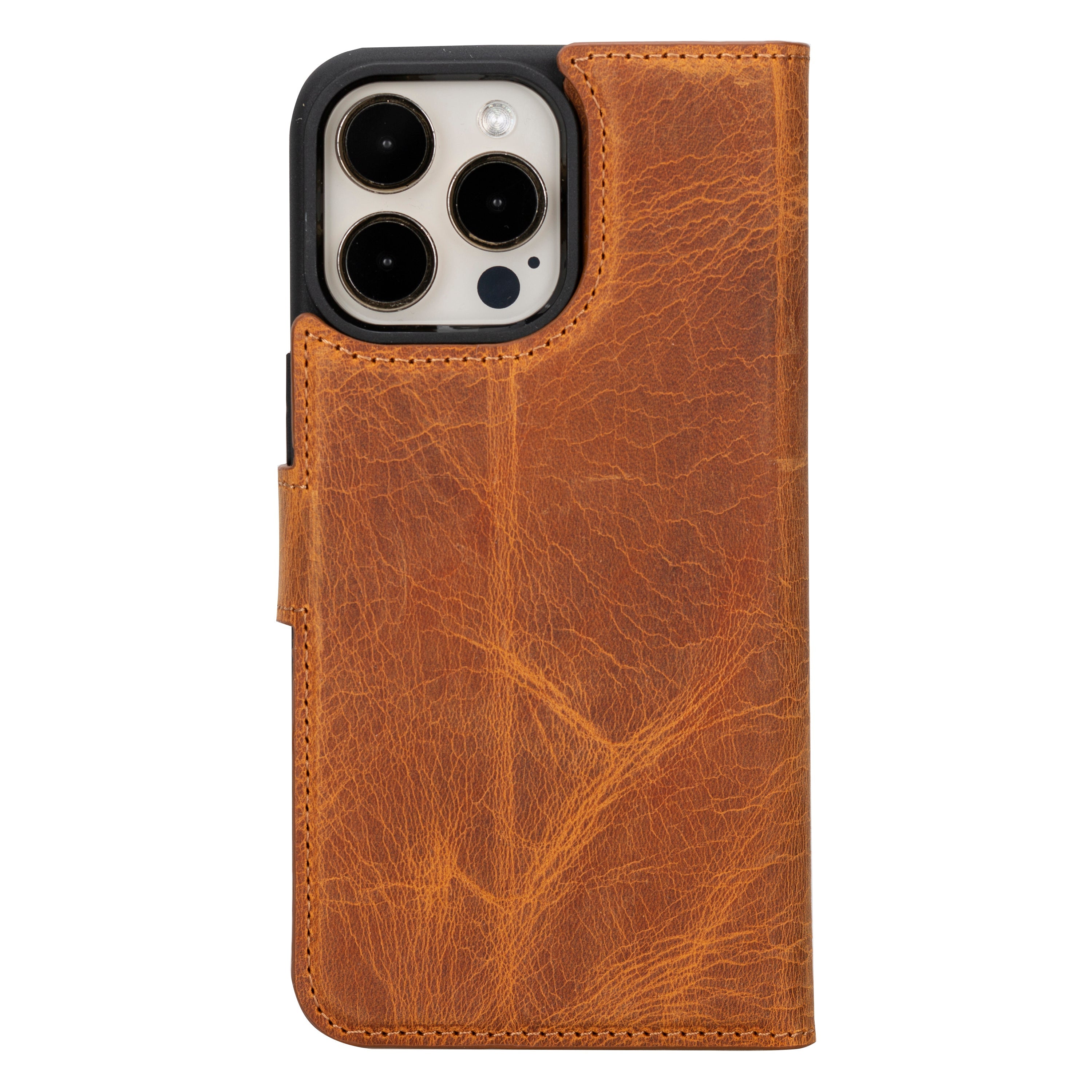 Magic iPhone 16 Series Detachable Genuine Leather Wallet Case